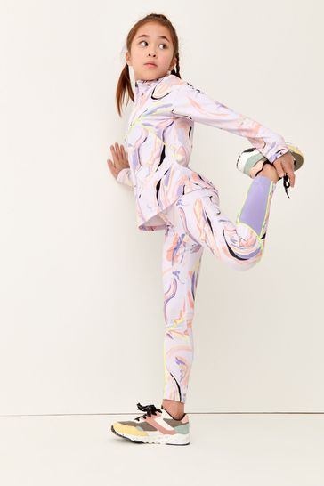 Girls adidas marble leggings on sale