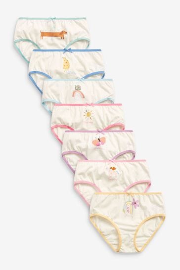 Ecru/Pastel Days of the Week 7 Pack Briefs (1.5-16yrs)