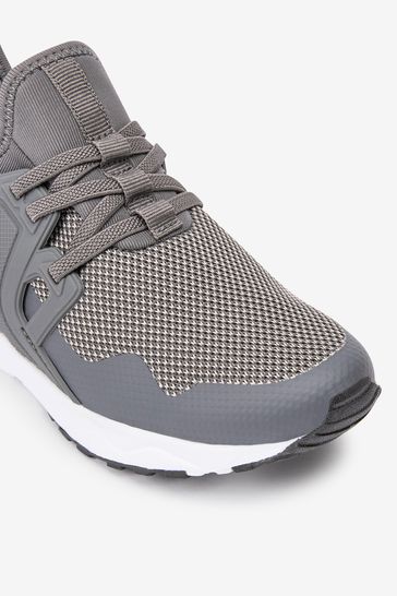 Boys elastic best sale lace trainers