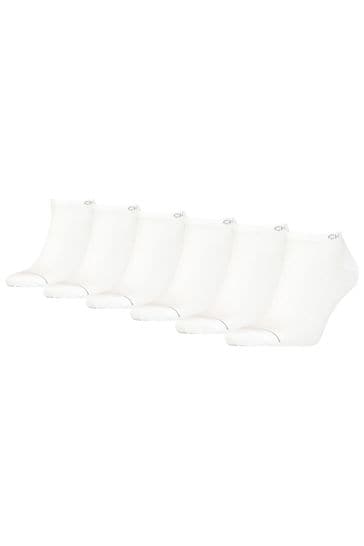 Calvin Klein White Ankle Socks 6 Pack