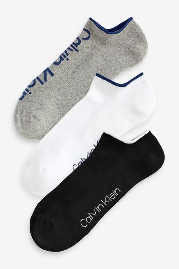 Calvin Klein Grey Ankle Socks 3 Pack