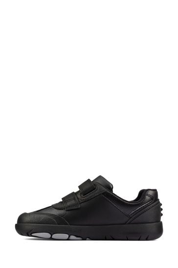 Buy Clarks Black Multi Fit Dinosaur Sole Leather Kids Shoes from Next Luxembourg