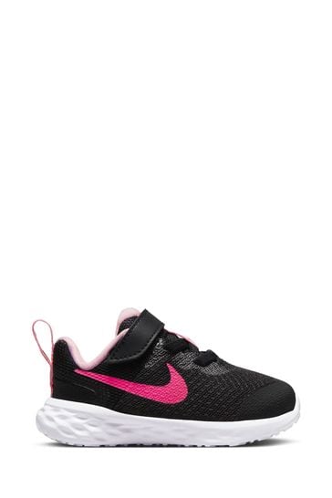 Buy Nike Black Pink Revolution 6 Infant Trainers from Next Luxembourg