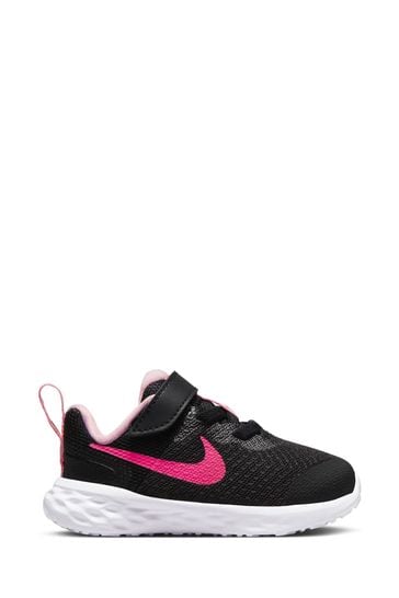 Nike Black/Pink Revolution 6 Infant Trainers