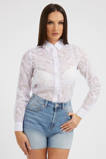 Guess hotsell white shirt
