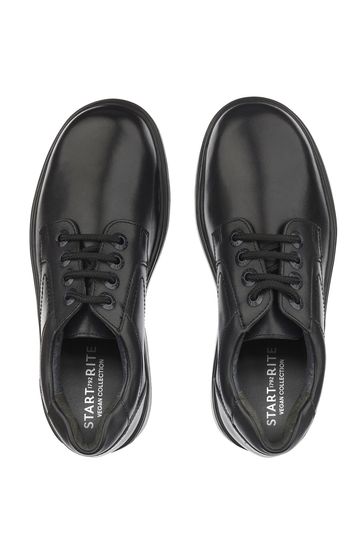 Buy Start Rite Isaac Black Vegan Lace Up School Shoes F Fit from