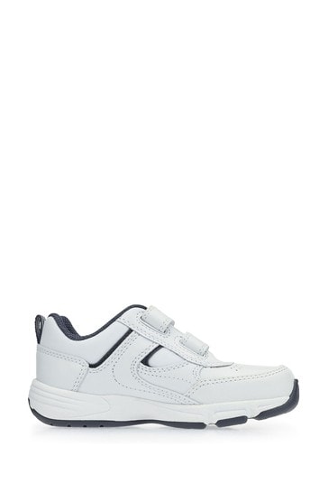 Start-Rite Meteor White/Navy Leather Sport Trainers