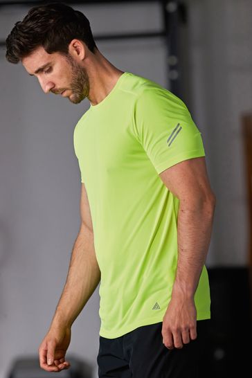 Buy Fluro Yellow Training Short Sleeve Tee Next Active Gym Tops