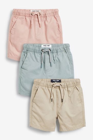 Mineral Pink 3 Pack Pull-On Shorts (3mths-7yrs)