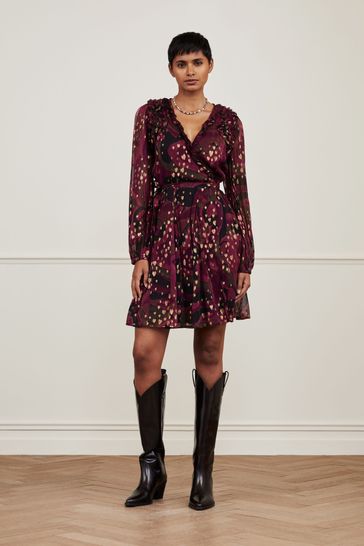 Heart print mini dress hot sale