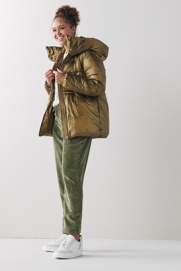 olive green padded jacket