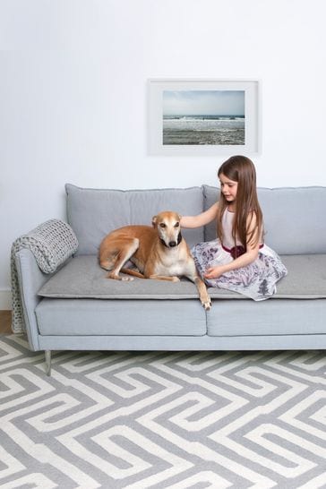 Lounging Hound Sofa Protector Cushion in Classic Grey