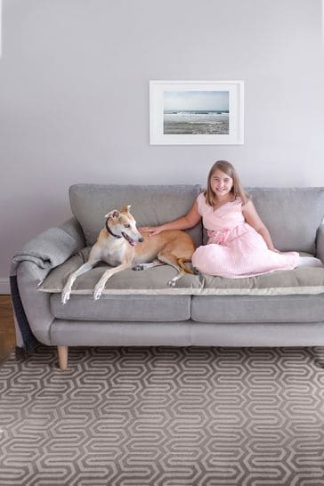Sofa Topper in Slate Velvet – The Lounging Hound