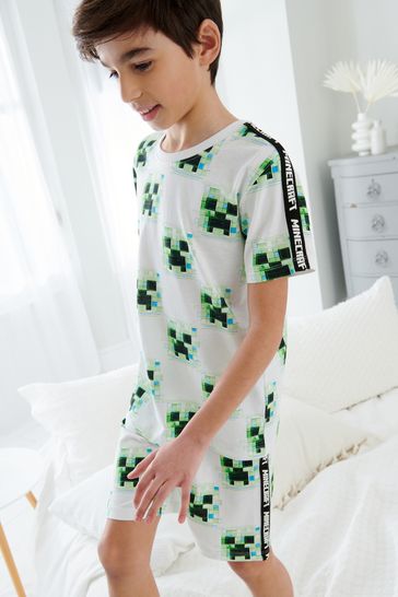 Buy Green Black Minecraft 2 Pack Short Pyjamas 3 16yrs from Next Luxembourg