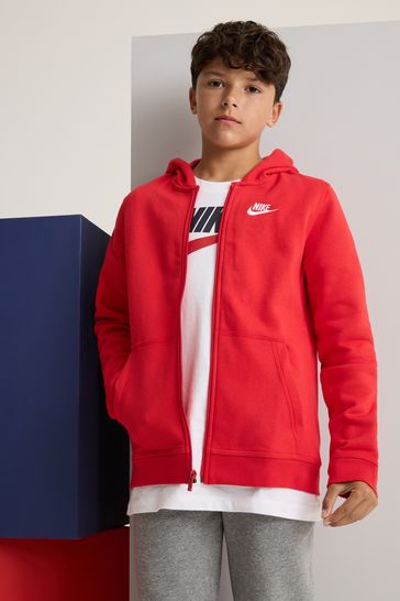 Nike Red Club Full Zip Hoodie