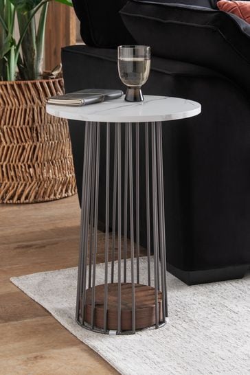 Buy Grey Linear Marble Effect Side Table from Next Ireland