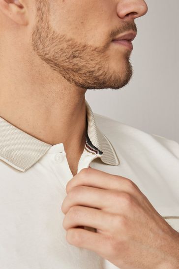 White polo shirt with collar new arrivals