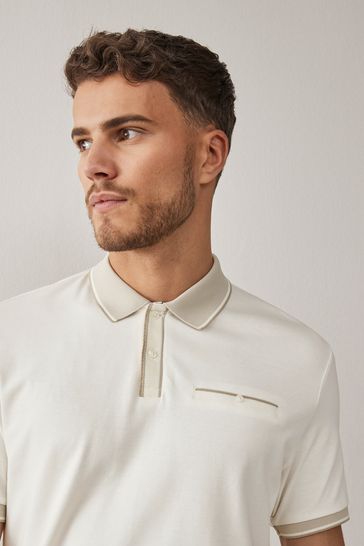 Mens white collar polo shirt store