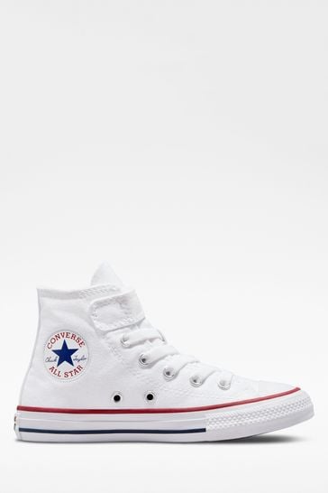 Converse White 1V High Top Junior Trainers
