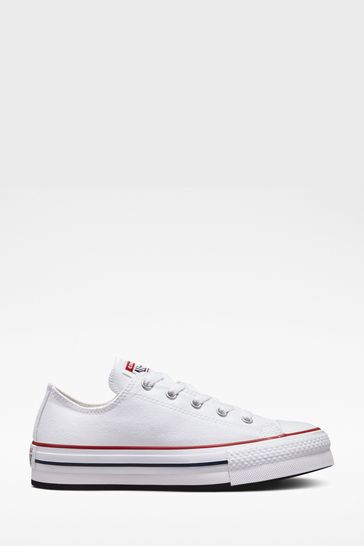Converse White EVA Lift Chuck Ox Youth Trainers