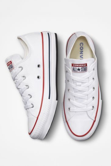 Converse white on sale youth