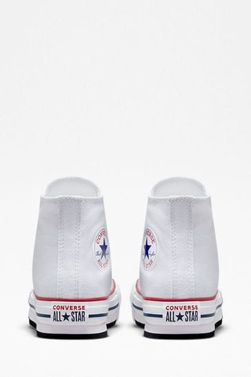 Junior white converse high tops store