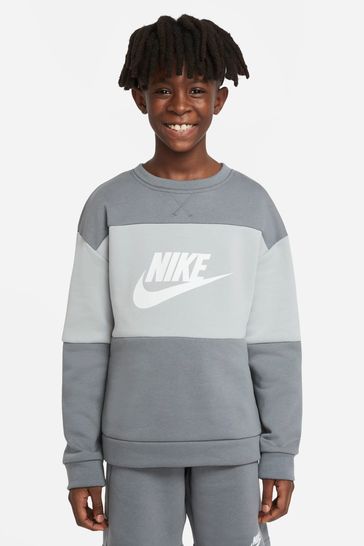 Nike Grey Sweatshirt And Shorts Set