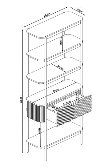 Next mango shop wood bookcase