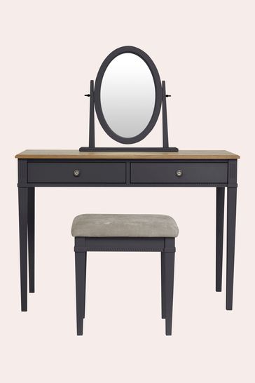 Buy Laura Ashley Charcoal Oak Eleanor Two Drawer Dressing Table