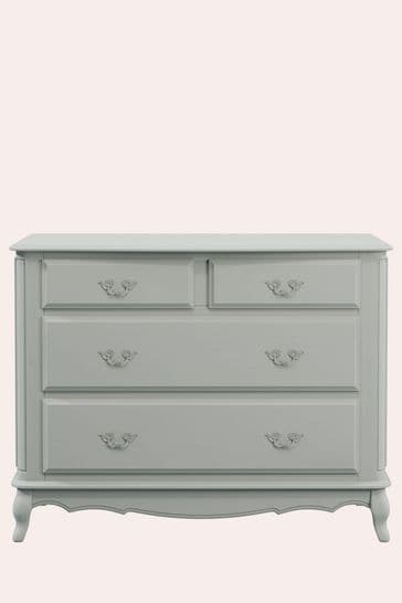 Laura Ashley Dove Grey Provencale Chest Of 4 Drawers