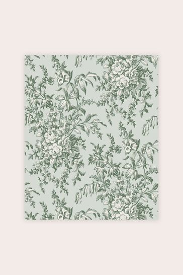 Laura Ashley Sage Green Picardie Wallpaper Wallpaper