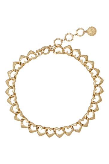 Bibi Bijoux Gold Tone 'Amore' Heart Necklace