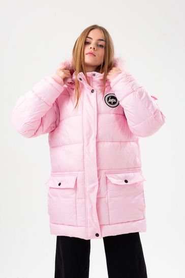Hype. Girls Tickled Pink Padded Explorer Crest Jacket