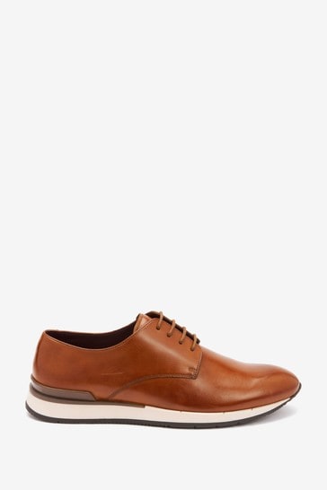 Tan Brown Signature Leather Smart Casual Trainers
