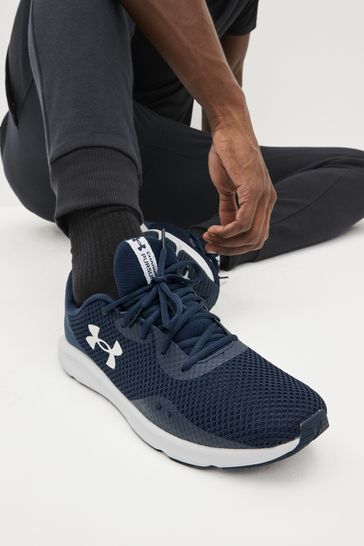 Under Armour Navy Blue Charged Pursuit 3 Trainers