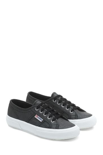 Superga cheap black cotu