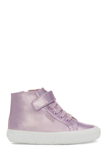 Superga Kids Pink 2674 Glitter Faux Leather Trainers