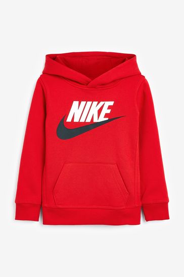 Buy Nike Red Club Little Kids Overhead Hoodie from Next Luxembourg