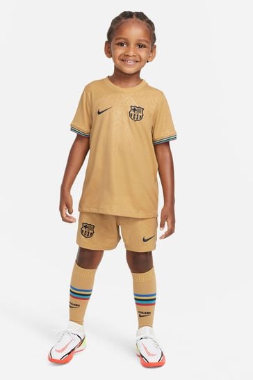 Nike Gold F.C. Barcelona Gold 22/23 Away Football Kit