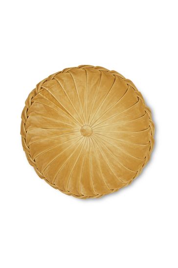 Mustard yellow round pillow hotsell