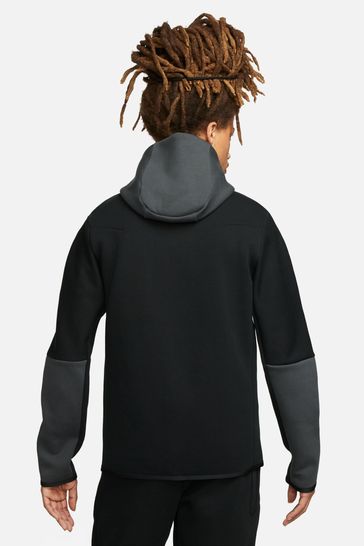 Buy Nike Black Grey Tech Fleece Zip Through Hoodie from Next Netherlands