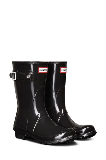 Ladies black gloss hunter wellies store