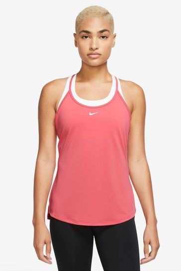 Buy Nike Coral Pink Dri FIT One Elastika Tank from Next Ireland