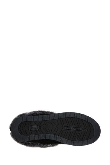 Skechers Black Keepsakes Ice Angel Womens Wide Fit Slippers
