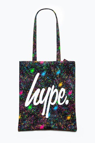 Hype. Black Multi Splat Tote Bag
