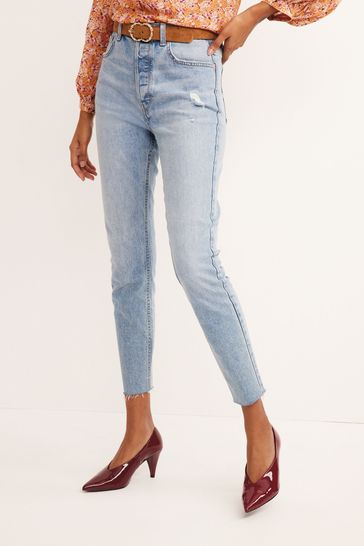 Bleach Blue Soft Touch Authentic Stretch High Rise Skinny Jeans
