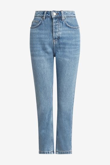 Mid Blue Straight Leg Jeans