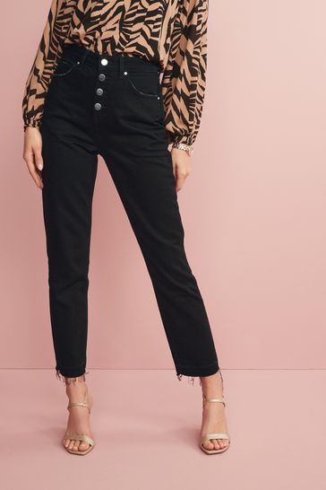 Black clearance button jeans