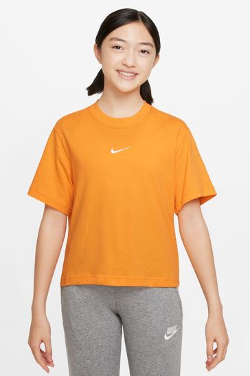 Nike Orange Oversized Essentials Boxy T-Shirt