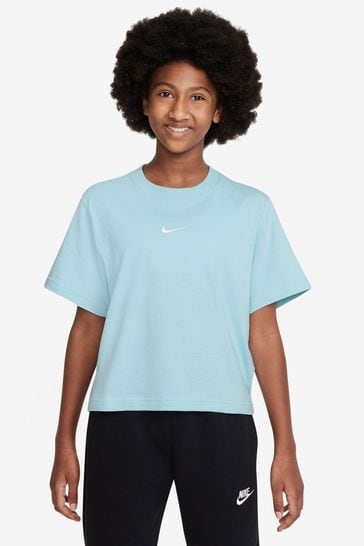 Nike Pale Blue Oversized Essentials Boxy T-Shirt